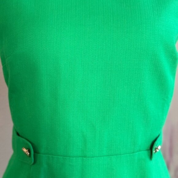 J. Crew Dress Green Textured Sleeveless Lined Midi Size 10 - Picture 5 of 7